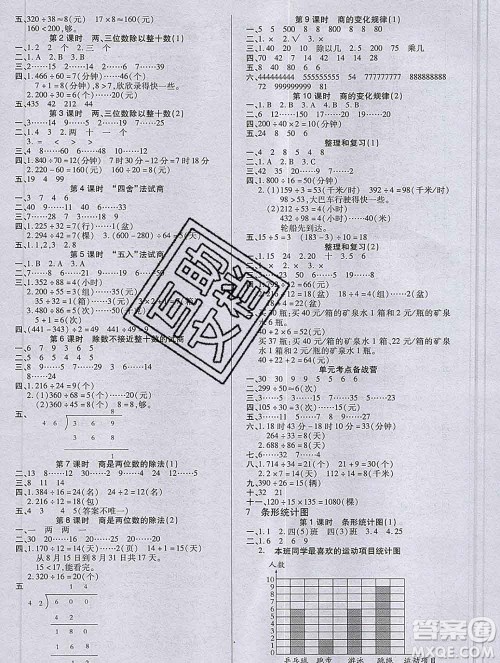 沈阳出版社2019秋优秀三好生四年级数学上册人教版A版答案 沈阳出版社2019秋优秀三好生四年级数学上册人教版A版答案