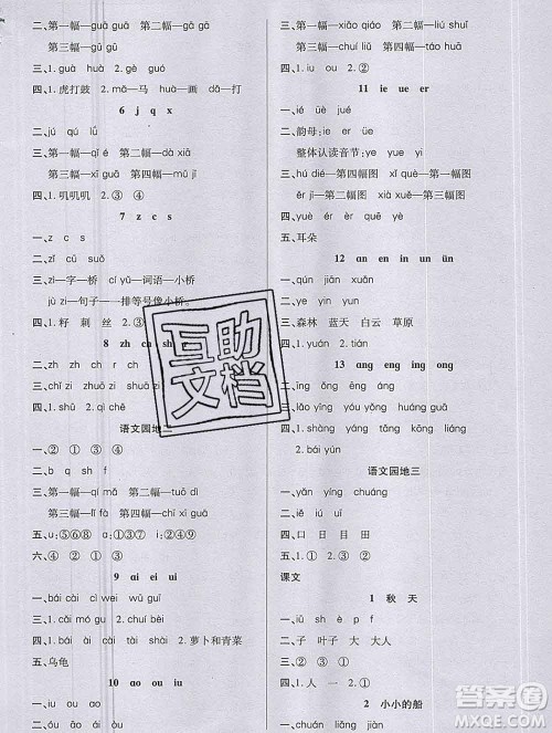 沈阳出版社2019秋优秀三好生一年级语文上册人教版答案 沈阳出版社2019秋优秀三好生一年级语文上册人教版答案