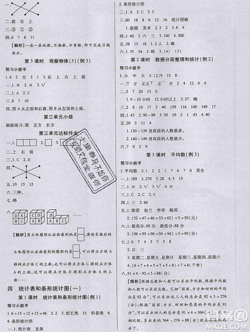 2019秋新版培优红领巾乐园苏教版B版四年级数学上册答案