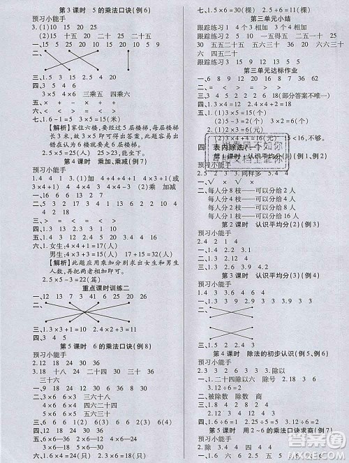 2019秋新版培优红领巾乐园苏教版B版二年级数学上册答案 2019秋新版培优红领巾乐园苏教版B版二年级数学上册答案