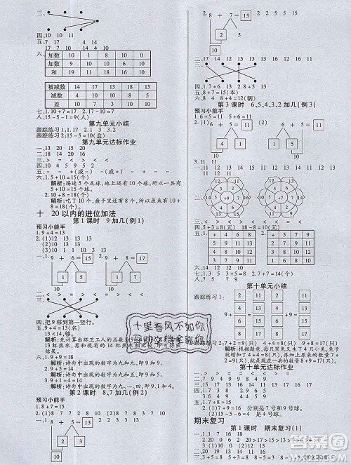 2019秋新版培优红领巾乐园苏教版B版一年级数学上册答案 2019秋新版培优红领巾乐园苏教版B版一年级数学上册答案