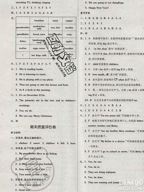 全品小复习小学英语四年级上册外研版三起2019秋新版答案 全品小复习小学英语四年级上册外研版三起2019秋新版答案