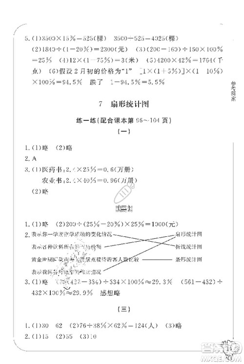 宁波出版社2019新课标学习方法指导丛书六年级数学上册人教版答案 宁波出版社2019新课标学习方法指导丛书六年级数学上册人教版答案