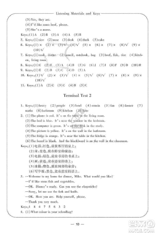 宁波出版社2019新课标学习方法指导丛书四年级英语上册人教版答案 宁波出版社2019新课标学习方法指导丛书四年级英语上册人教版答案