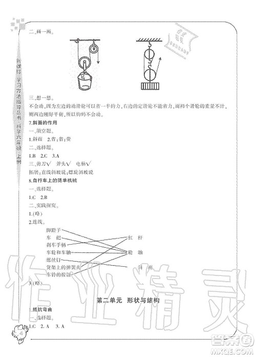 宁波出版社2019新课标学习方法指导丛书六年级科学上册人教版答案 宁波出版社2019新课标学习方法指导丛书六年级科学上册人教版答案