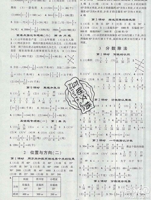 河海大学出版社2019新版经纶学典棒棒堂六年级数学上册人教版答案 河海大学出版社2019新版经纶学典棒棒堂六年级数学上册人教版答案