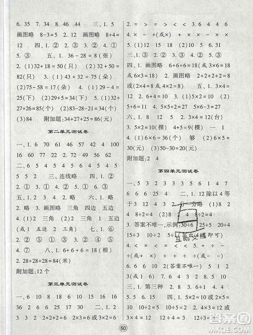 河海大学出版社2019新版经纶学典棒棒堂二年级数学上册江苏版答案 河海大学出版社2019新版经纶学典棒棒堂二年级数学上册江苏版答案