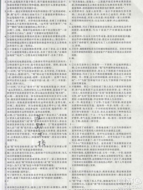 内蒙古少年儿童出版社2019秋五四制人教版细解巧练六年级语文上册答案 内蒙古少年儿童出版社2019秋五四制人教版细解巧练六年级语文上册答案