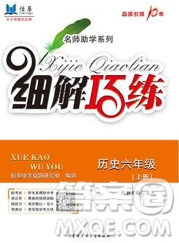 内蒙古少年儿童出版社2019秋五四制鲁教版细解巧练六年级历史上册答案