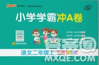 陕西师范大学出版社2019年小学学霸冲A卷二年级语文上册人教版答案