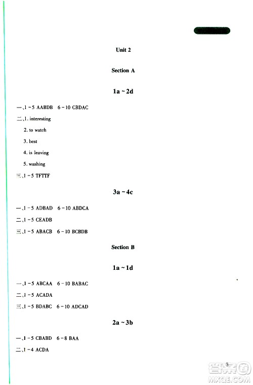 2019年新课程实践与探究丛书英语九年级上册人教版参考答案 2019年新课程实践与探究丛书英语九年级上册人教版参考答案