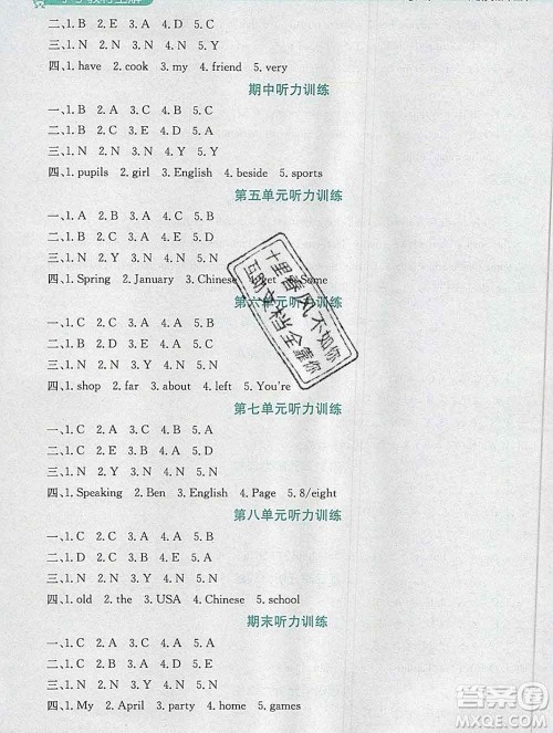 陕西人民教育出版社2019秋小学教材全解五年级英语上册闽教版答案 陕西人民教育出版社2019秋小学教材全解五年级英语上册闽教版答案