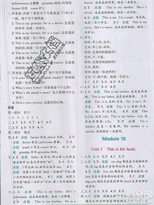 新疆青少年出版社2019秋外研版教材全解1加1三年级英语上册答案 新疆青少年出版社2019秋外研版教材全解1加1三年级英语上册答案