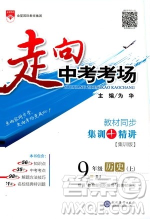 金星教育2019年走向中考考场九年级上历史RJ人教版参考答案