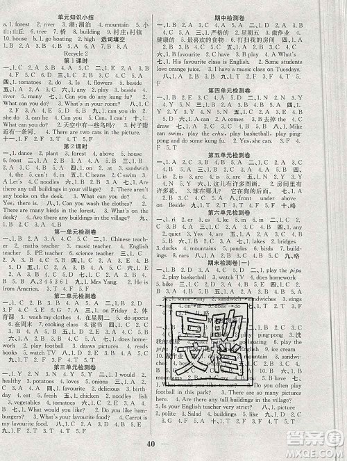 合肥工业大学出版社2019秋赢在课堂五年级英语上册人教版RJ答案 合肥工业大学出版社2019秋赢在课堂五年级英语上册人教版RJ答案