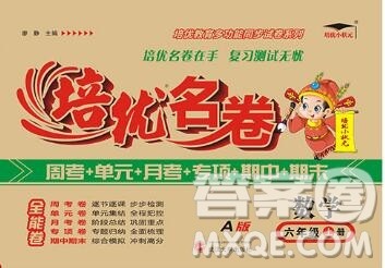 武汉大学出版社2019秋新版培优名卷全能卷六年级数学人教版A版答案