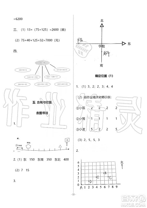 海天出版社2019知识与能力训练四年级数学上册北师大版B版答案