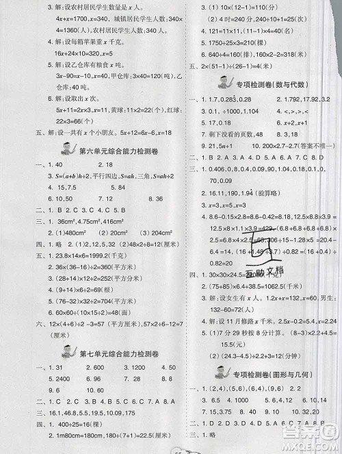 新疆文化出版社2019秋新版A+金题小学五年级数学上册人教版答案 新疆文化出版社2019秋新版A+金题小学五年级数学上册人教版答案