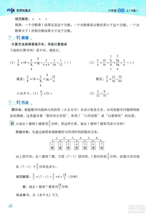 2019典中点名师划重点六年级数学上册人教版答案