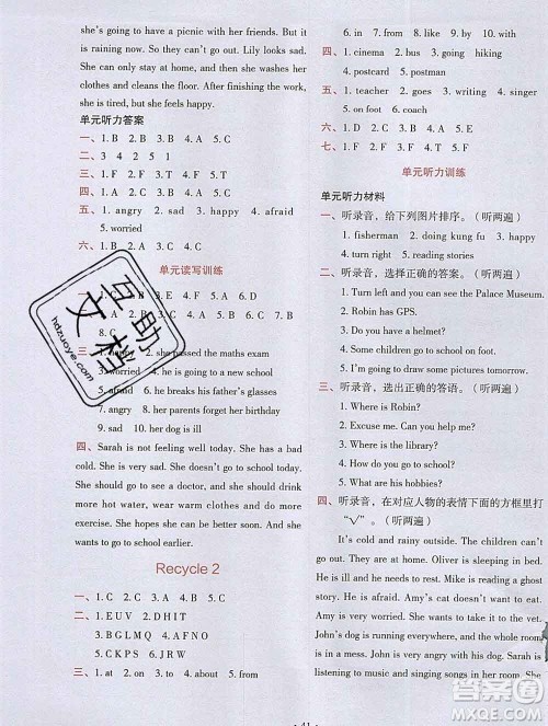 吉林出版集团股份有限公司2019年学霸成长课堂六年级英语人教版答案 吉林出版集团股份有限公司2019年学霸成长课堂六年级英语人教版答案