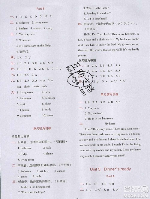 吉林出版集团股份有限公司2019年学霸成长课堂四年级英语人教版答案 吉林出版集团股份有限公司2019年学霸成长课堂四年级英语人教版答案