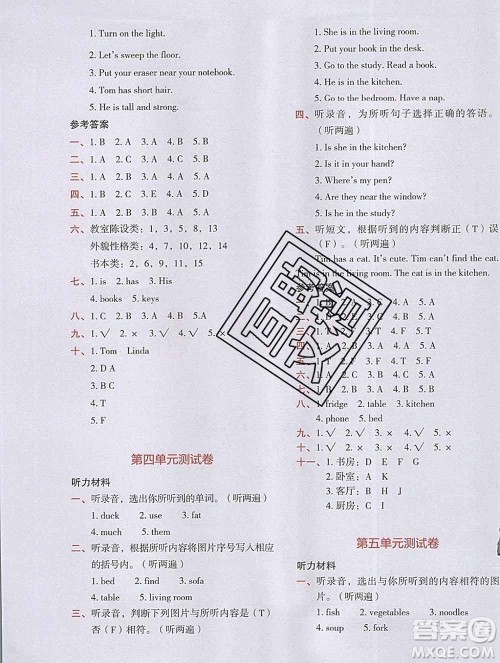 吉林出版集团股份有限公司2019年学霸成长课堂四年级英语人教版答案 吉林出版集团股份有限公司2019年学霸成长课堂四年级英语人教版答案