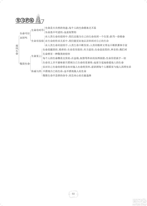 芝麻开花2019领航新课标练习册七年级道德与法治上册人教版答案