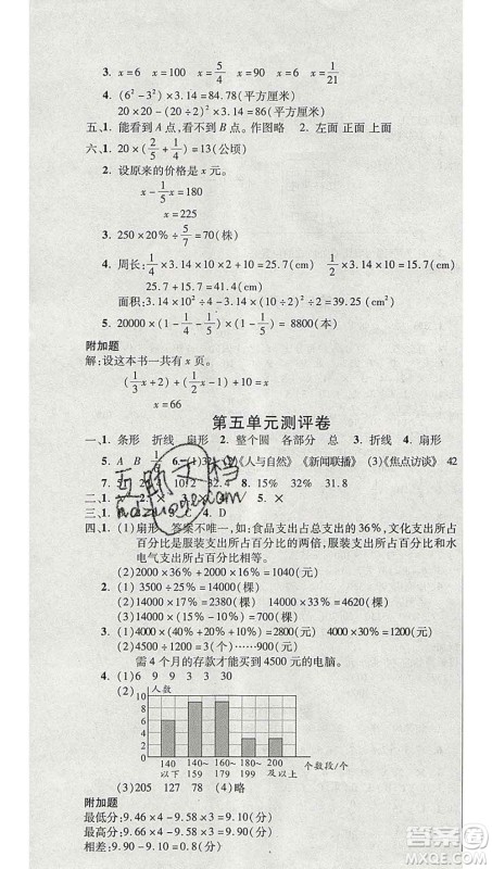 西安出版社2019年三甲文化创新考王六年级数学上册北师版答案 西安出版社2019年三甲文化创新考王六年级数学上册北师版答案