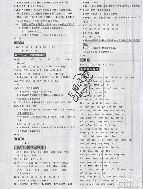 新世界出版社2019秋乐学一起练二年级语文上册人教版答案 新世界出版社2019秋乐学一起练二年级语文上册人教版答案