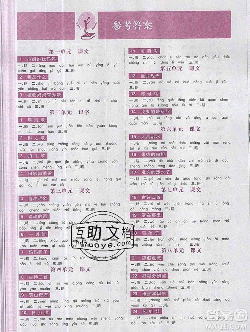新世界出版社2019秋乐学一起练二年级语文上册人教版答案 新世界出版社2019秋乐学一起练二年级语文上册人教版答案