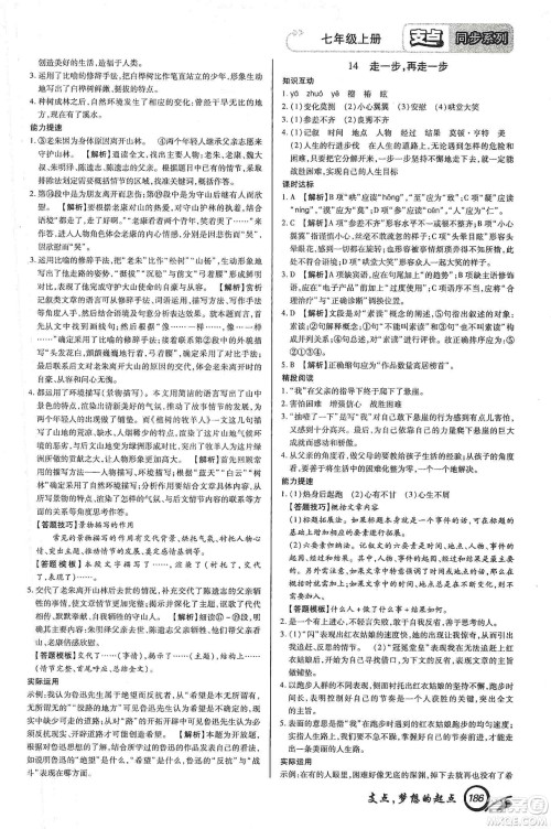 铭文文化2019支点七年级语文上册人教版江西专版答案
