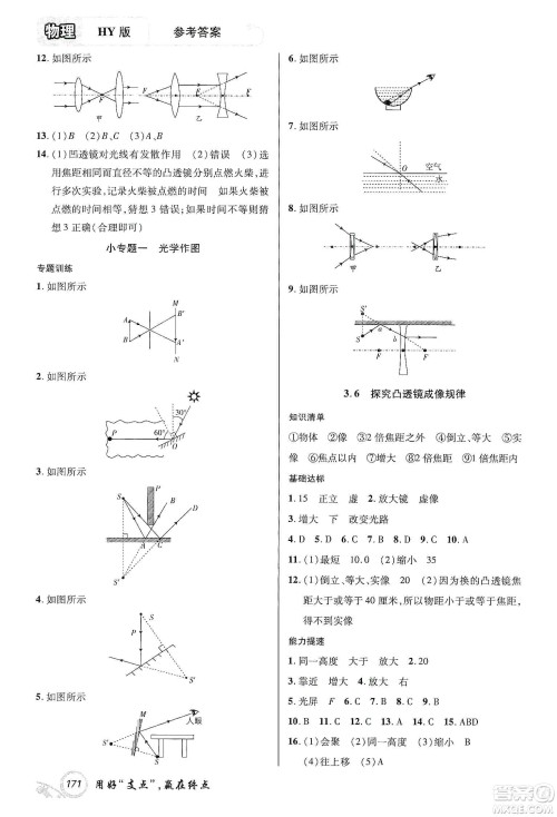 铭文文化2019支点八年级物理上册HY版江西专版答案 铭文文化2019支点八年级物理上册HY版江西专版答案
