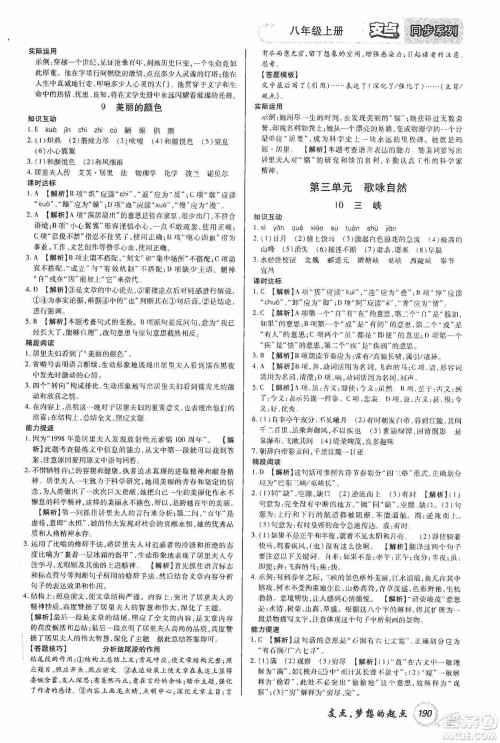 铭文文化2019支点八年级语文上册人教版江西专版答案 铭文文化2019支点八年级语文上册人教版江西专版答案