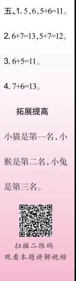 2019-2020时代学习报数学周刊一年级苏教版第17期-第20期答案 2019-2020时代学习报数学周刊一年级苏教版第17期-第20期答案