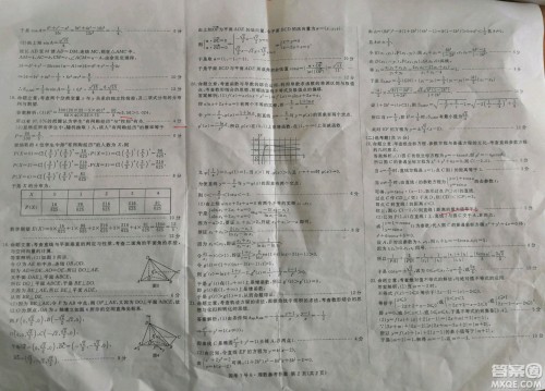 国考1号高中2020届毕业班基础知识滚动测试6理科数学答案