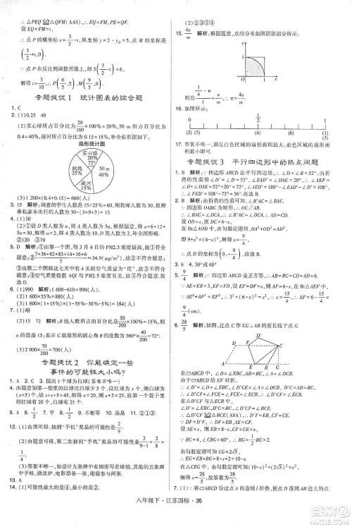 经纶学典2020春学霸题中题八年级下册数学江苏国标版答案