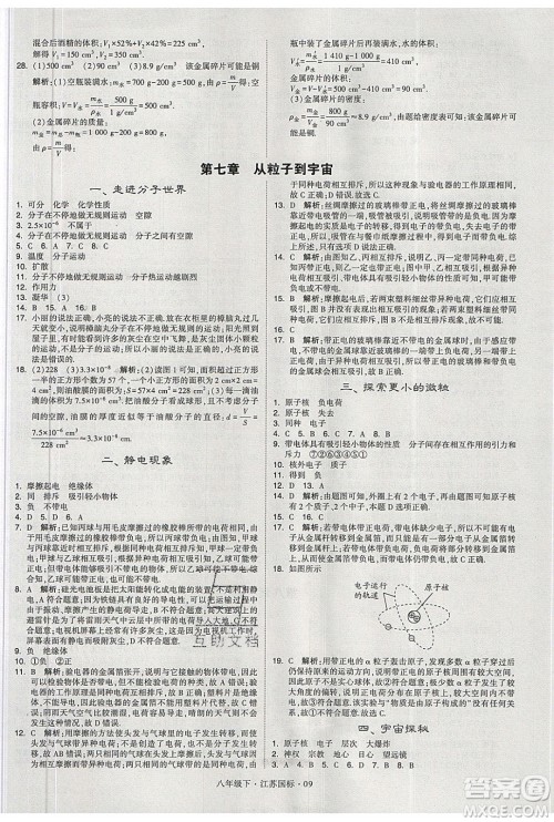 经纶学典2020春学霸题中题八年级下册物理江苏国标版答案