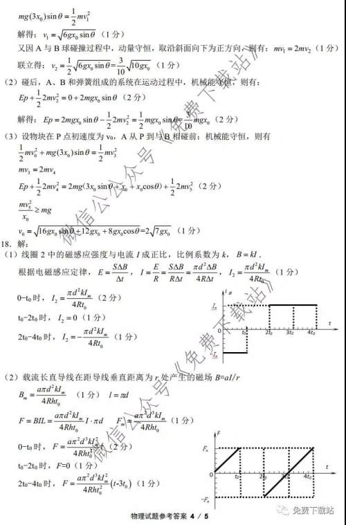 2019年浙江绿色评价联盟12月联考物理试题及答案