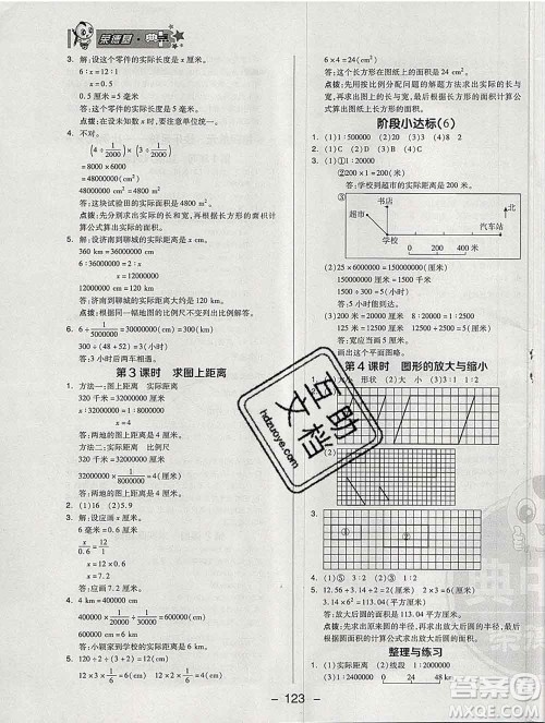 2020综合应用创新题典中点六年级数学下册青岛版答案