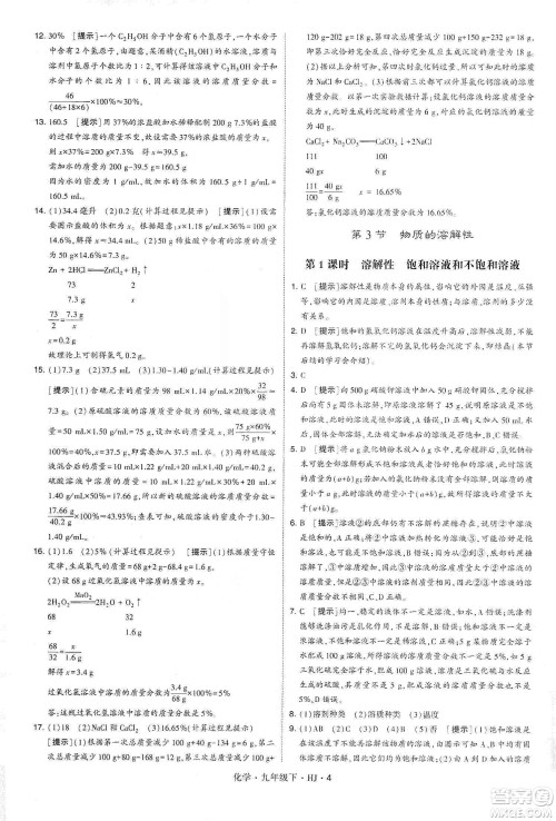 经纶学典2020年学霸题中题化学九年级下册沪教版HJ答案 经纶学典2020年学霸题中题化学九年级下册沪教版HJ答案
