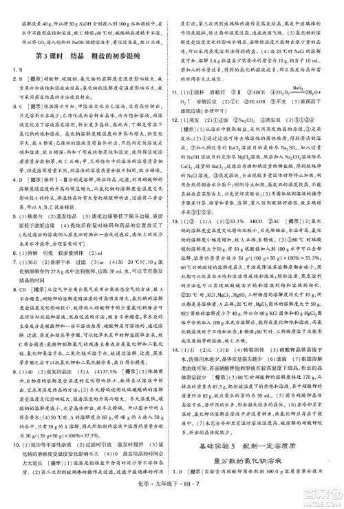 经纶学典2020年学霸题中题化学九年级下册沪教版HJ答案 经纶学典2020年学霸题中题化学九年级下册沪教版HJ答案