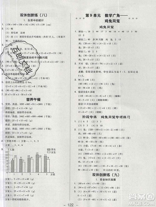2020综合应用创新题典中点四年级数学下册人教版答案 2020综合应用创新题典中点四年级数学下册人教版答案