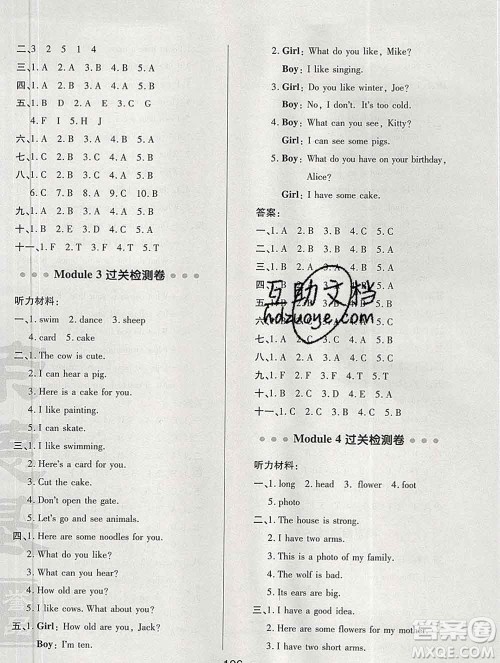 2020综合应用创新题典中点三年级英语下册沪教牛津版答案