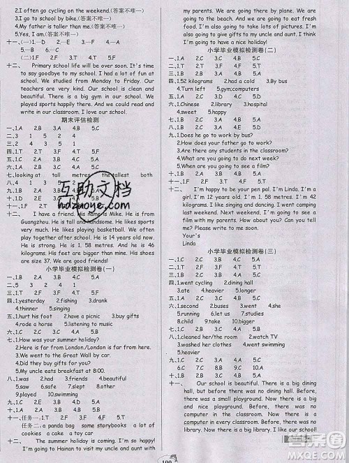 延边大学出版社2020新版世纪金榜金榜小博士六年级英语下册人教版答案 延边大学出版社2020新版世纪金榜金榜小博士六年级英语下册人教版答案