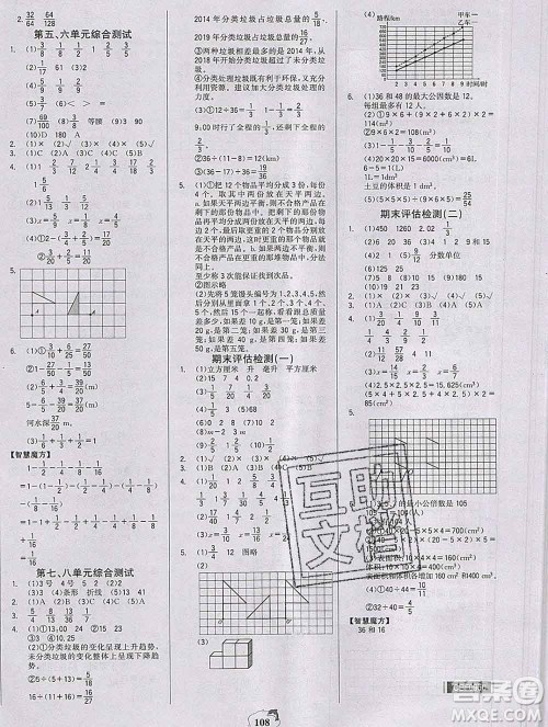 延边大学出版社2020新版世纪金榜金榜小博士五年级数学下册人教版答案