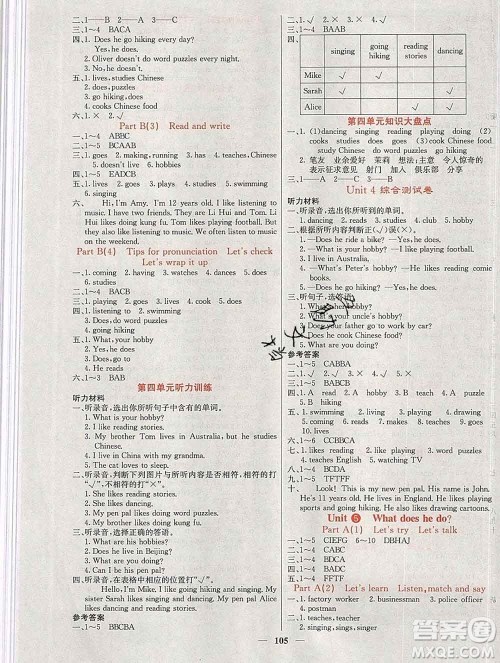 沈阳出版社2019年秋课堂点睛六年级英语上册人教版参考答案