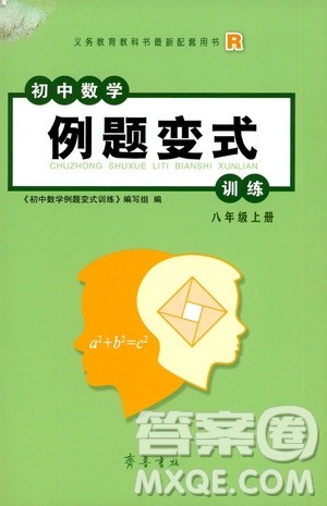 齐鲁书社2019初中数学例题变式训练八年级上册人教版答案