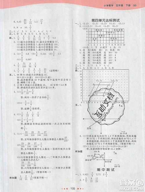 2020年春小儿郎53天天练五年级数学下册青岛版参考答案 2020年春小儿郎53天天练五年级数学下册青岛版参考答案