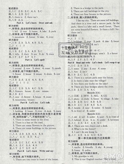 浙江大学出版社2019课时特训优化作业本五年级英语上册人教版答案 浙江大学出版社2019课时特训优化作业本五年级英语上册人教版答案