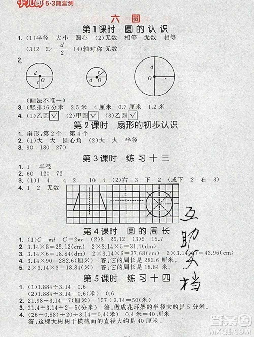 曲一线小儿郎系列2020春53随堂测小学数学五年级下册苏教版答案 曲一线小儿郎系列2020春53随堂测小学数学五年级下册苏教版答案